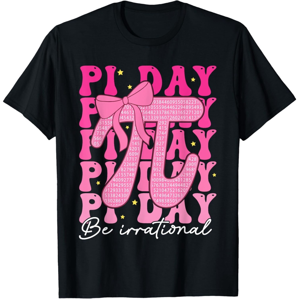Pi Day Corte Bow Math Teacher 3.14 Pi เสื้อยืด