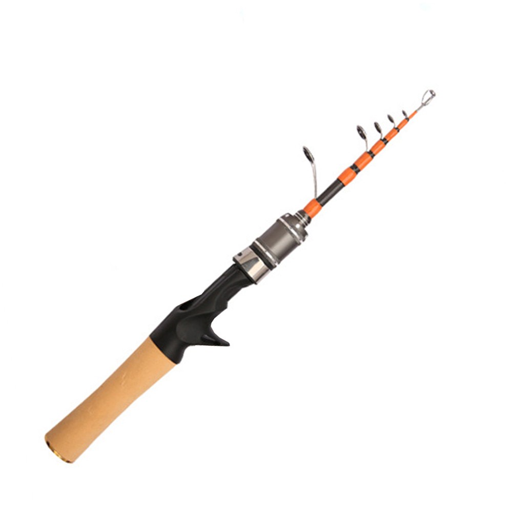 [สต็อก] 1.65m คาร์บอนไฟเบอร์ Spinner/Casting Telescopic Fishing Rod สําหรับแสงอัลตร้า 4-10lb