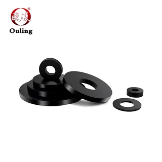 Ouling NBR H3mm แหวนรองปะเก็นแบน M4-M42 แหวนซีลยางไนไตรล์สีดํา