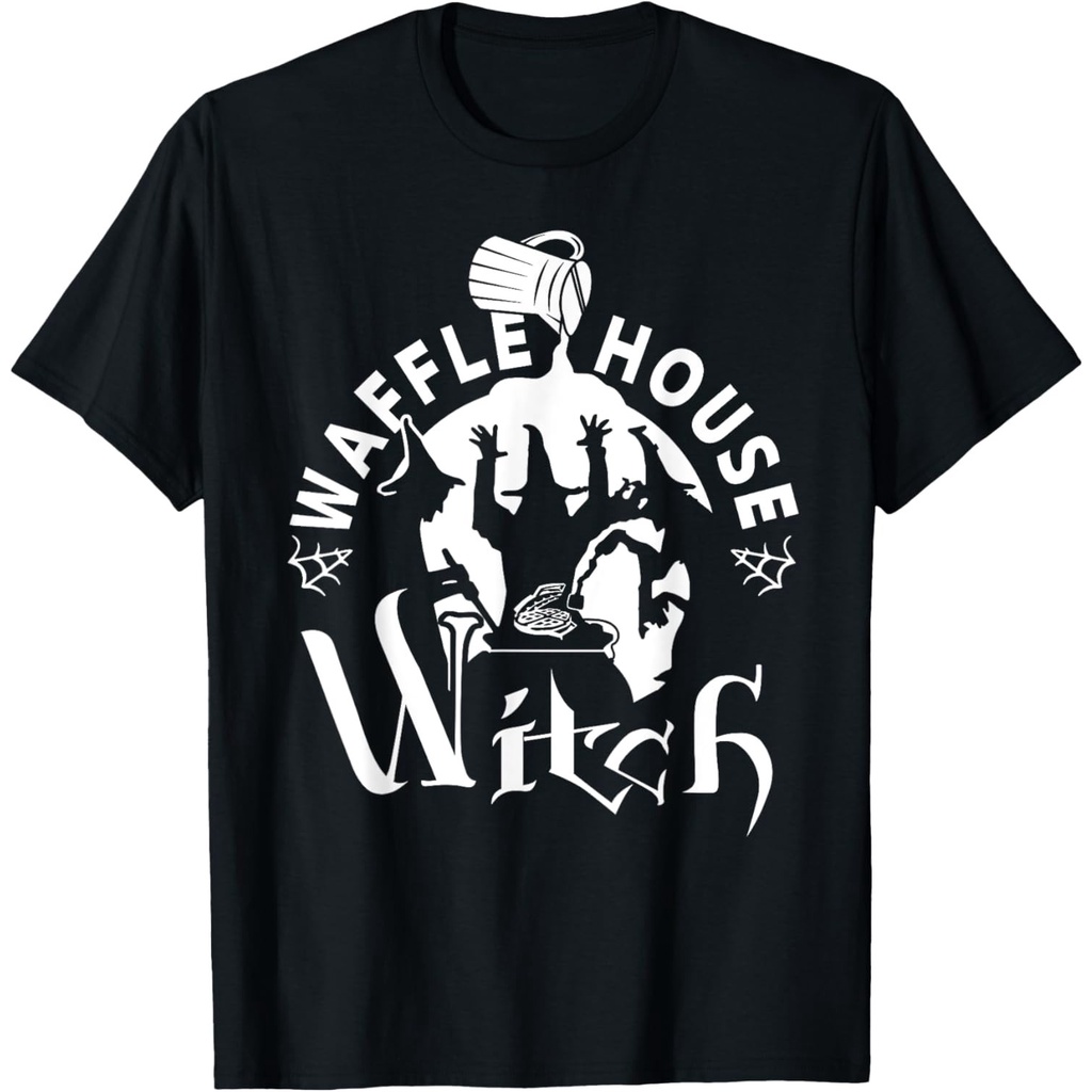 Waffle House Witch เครื่องแต่งกายวาฟเฟิลอาหารเช้าวาฟเฟิลคนรัก Gif เสื้อยืด