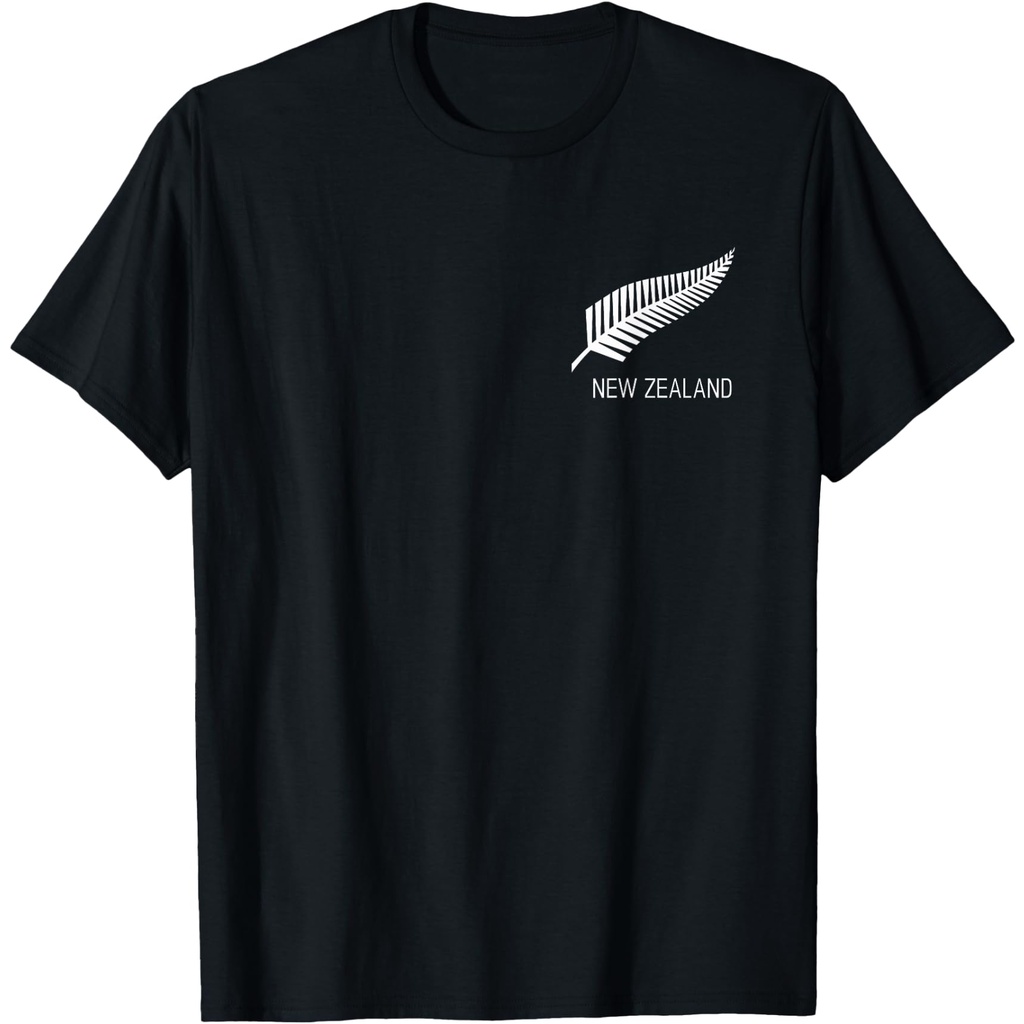 Black New Zealand Fern Shirt Mens Black Proud Kiwi Nz Rugby T-Shirt