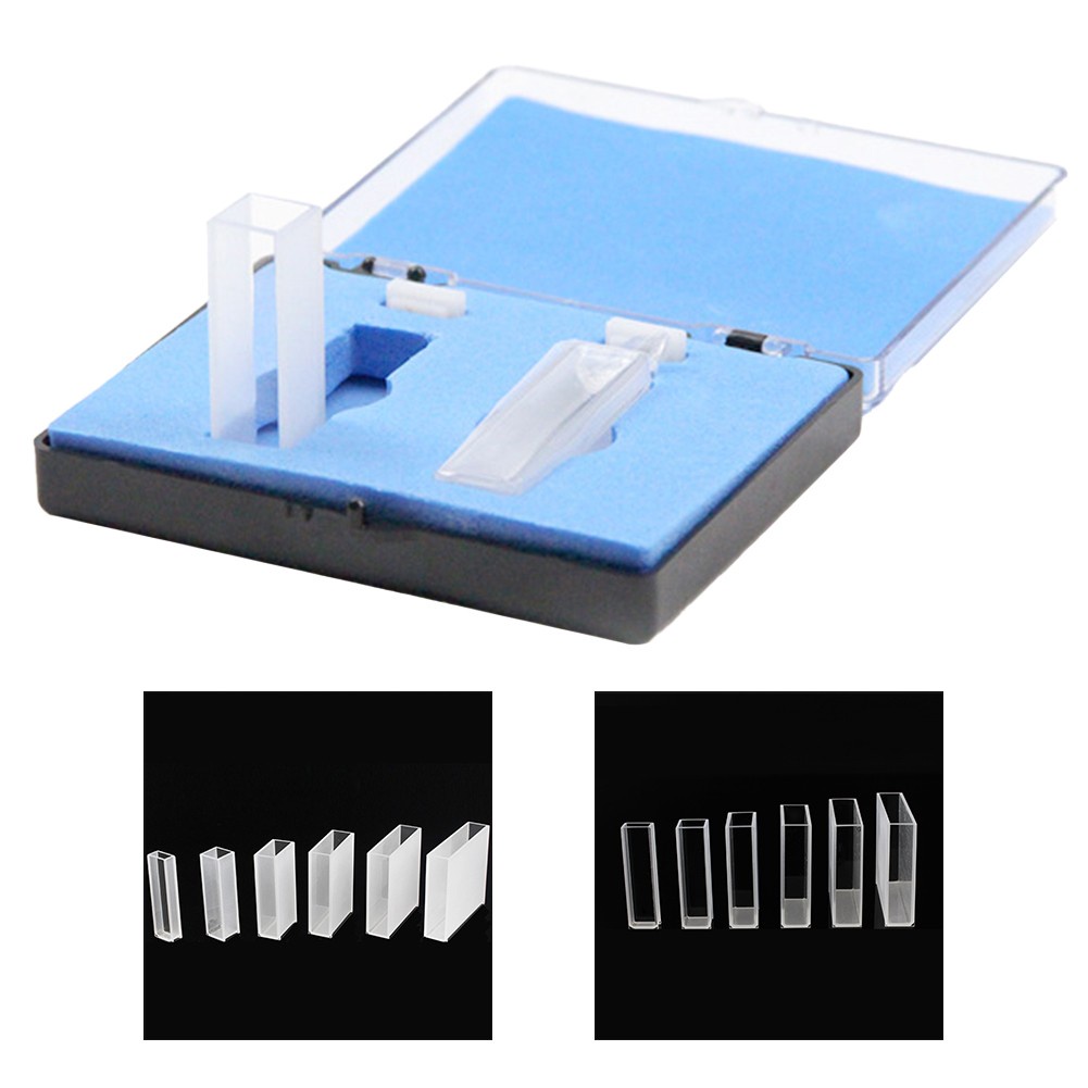 Sealable Quartz Cuvettes (2 ชิ้น) สําหรับเครื่องมือผ่าตัดข้ออินฟราเรดในห้องปฏิบัติการ