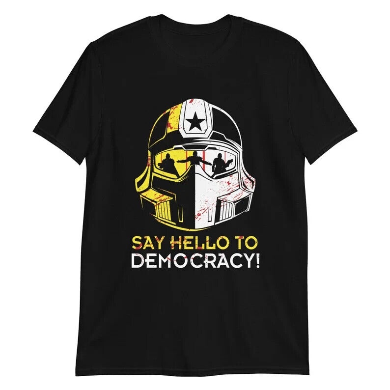 เสื้อยืด Helldivers 2, Say Hello To Democracy, Helldivers Tee