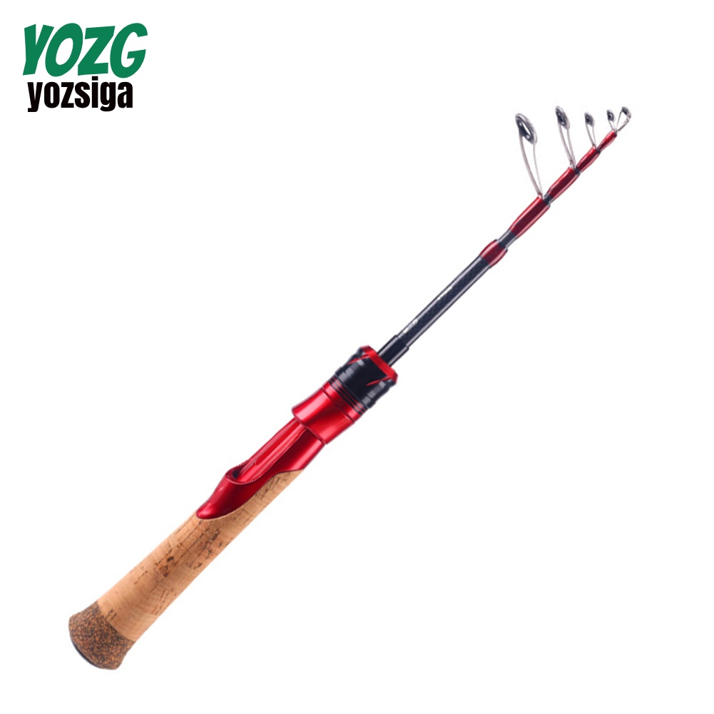 YozgHorse mouth rod micro rod fishing rod lure rod สั้น telescopic rod UL/F