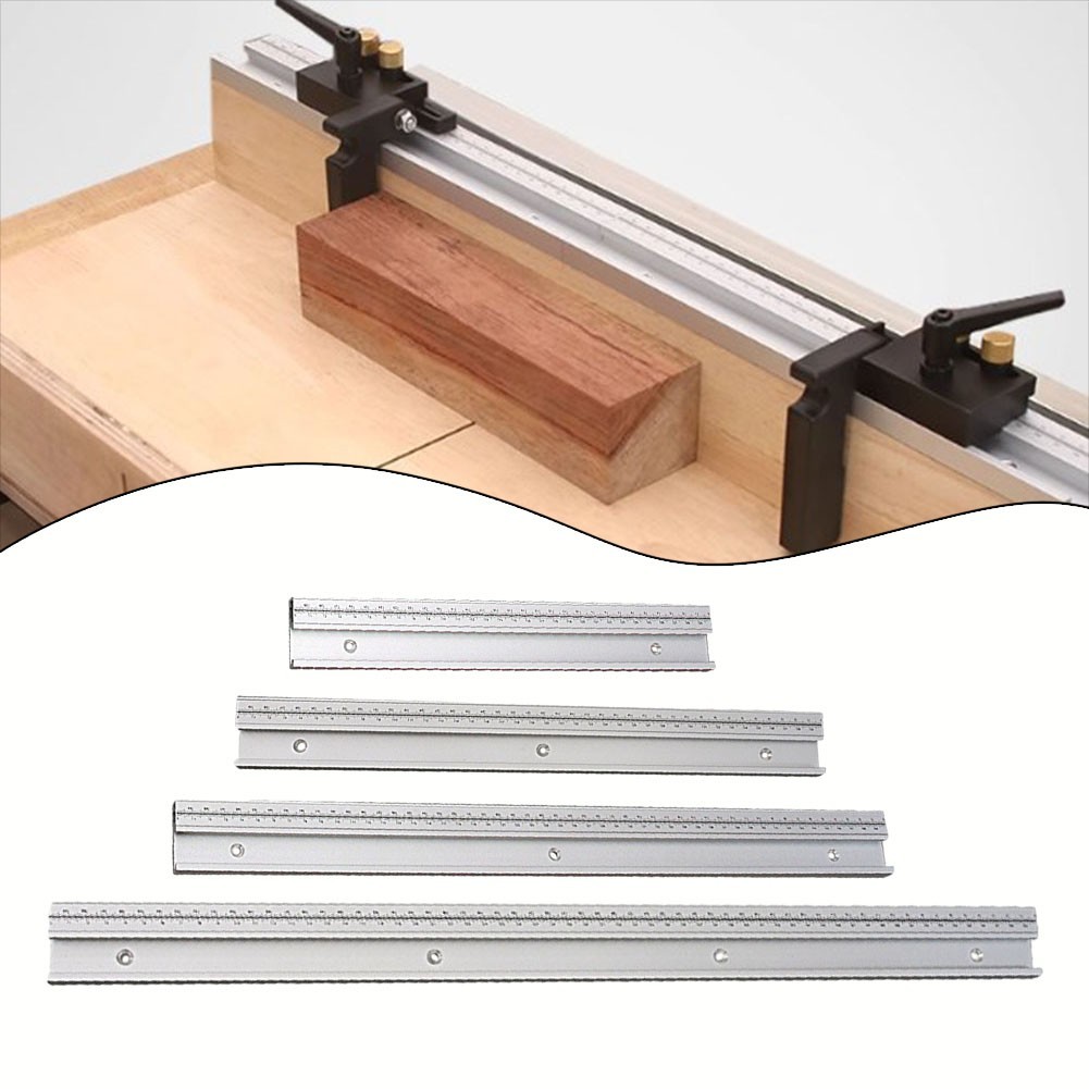 ⭐ฟิเวนสตาร์⭐อลูมิเนียมอัลลอยด์ 45 ประเภท T-Track พร้อมสล็อตขนาด Miter Track 30-60 ซม.โต๊ะ DIY