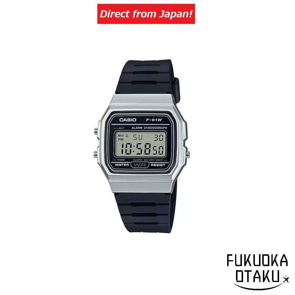 CASIO F-91WM-7AJH นาฬิกาดิจิตอลมาตรฐาน【ส่งตรงจากญี่ปุ่น】