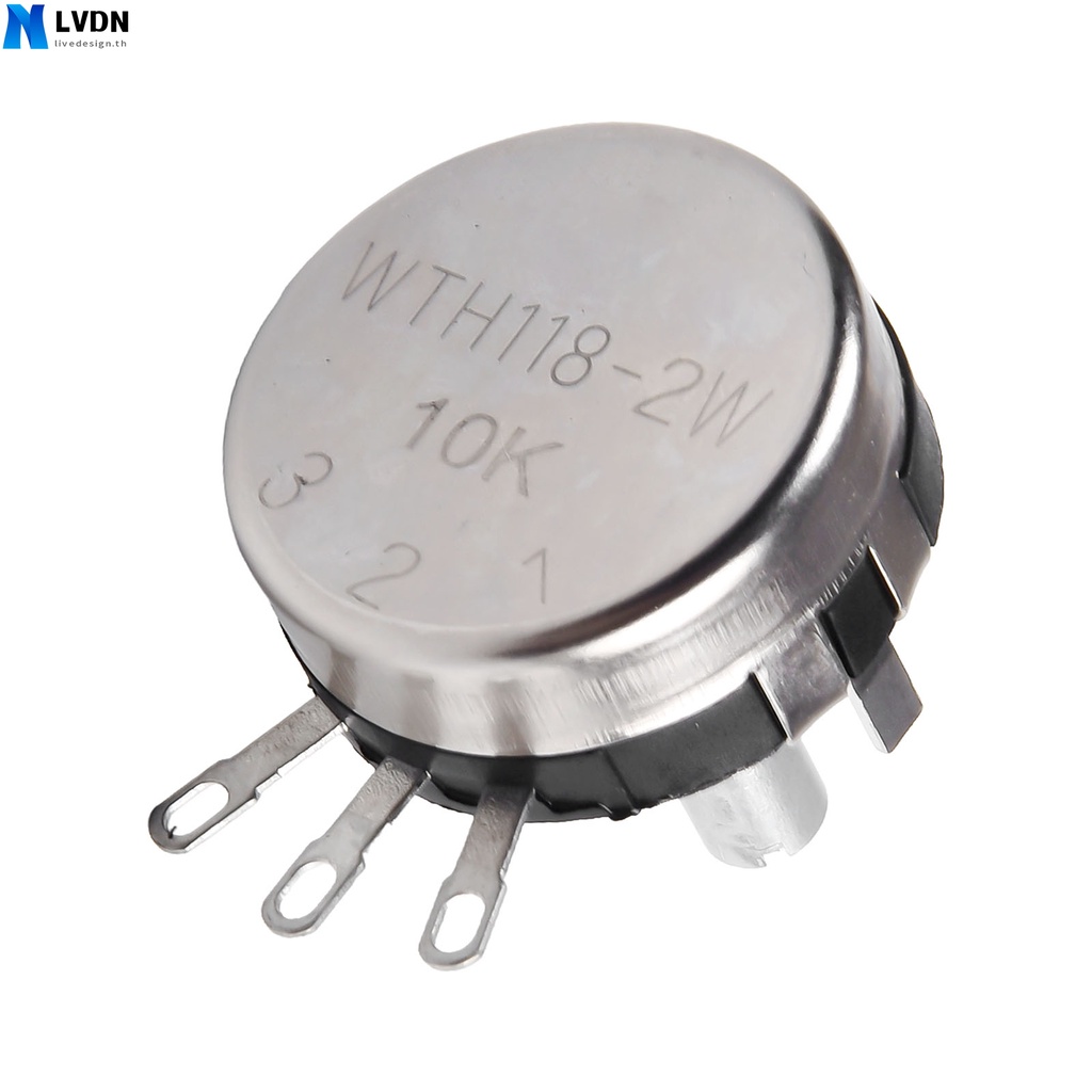 Wth118-2w 10K ohm Round Shaft Carbon Linear Variable Potentiometer w Dial Knob [ livedesign ]