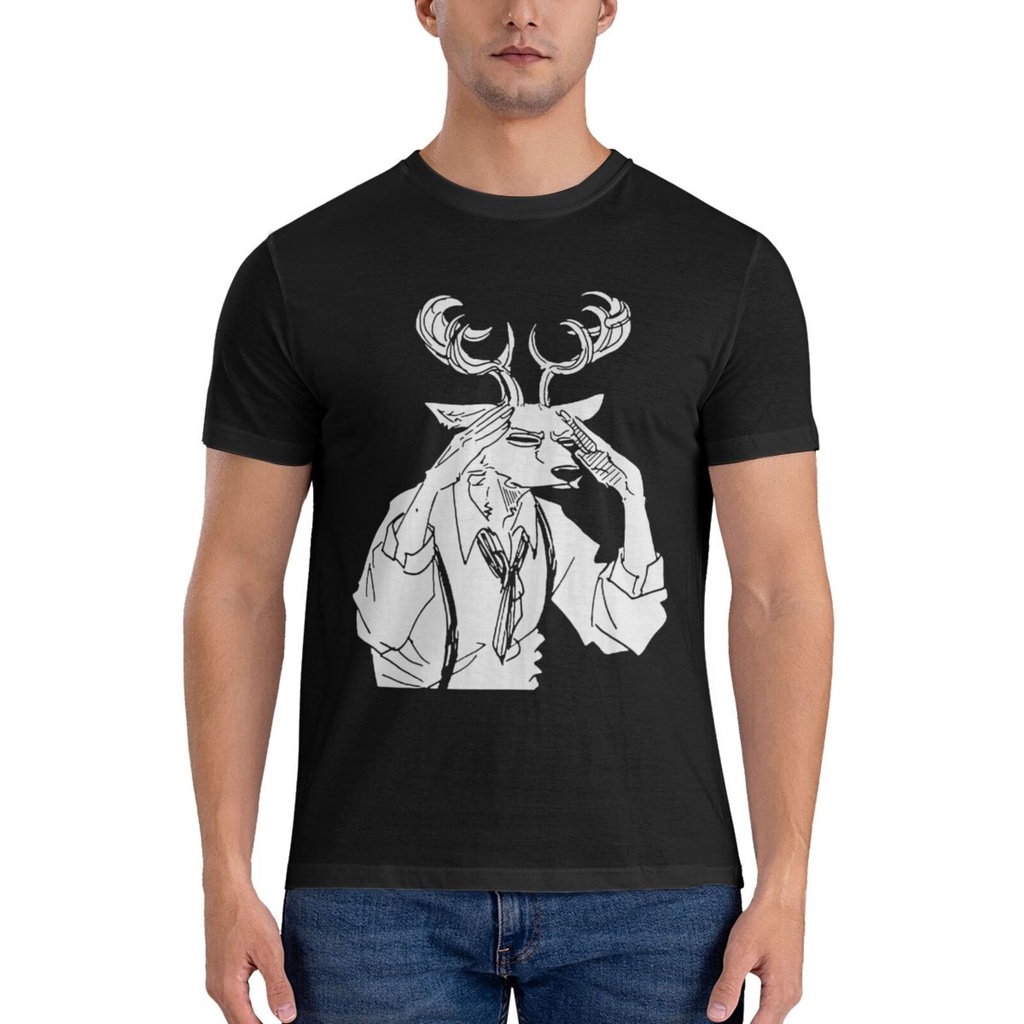 Beastar Deer มังงะอะนิเมะ ตลก 100% ฝ้ายเสื้อยืดสำหรับผู้ชาย ออกแบบเฉพาะตัวไม่เหมือนใคร