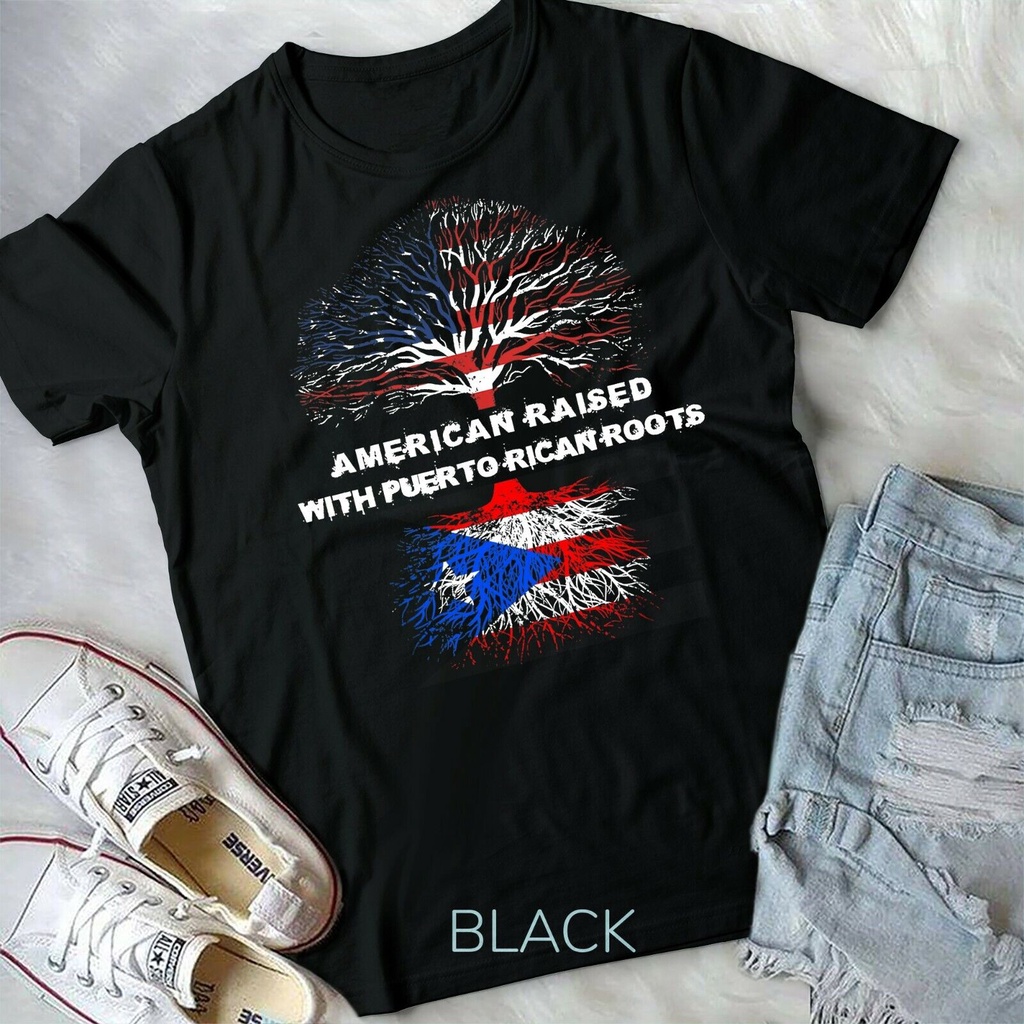 American Raise With Puerto Rican Roots Puerto Rico - เสื้อยืดฟอร์ม Unisex