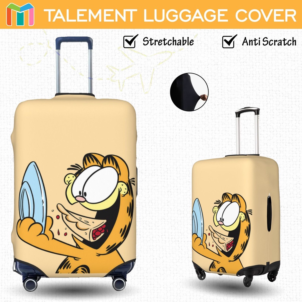 Garfield ผ้าคลุมกระเป๋าเดินทาง ผ้าสแปนเด็กซ์ แบบยืดหยุ่น ยืดหยุ่น Luggage Cover 18 20 22 24 26 28 30