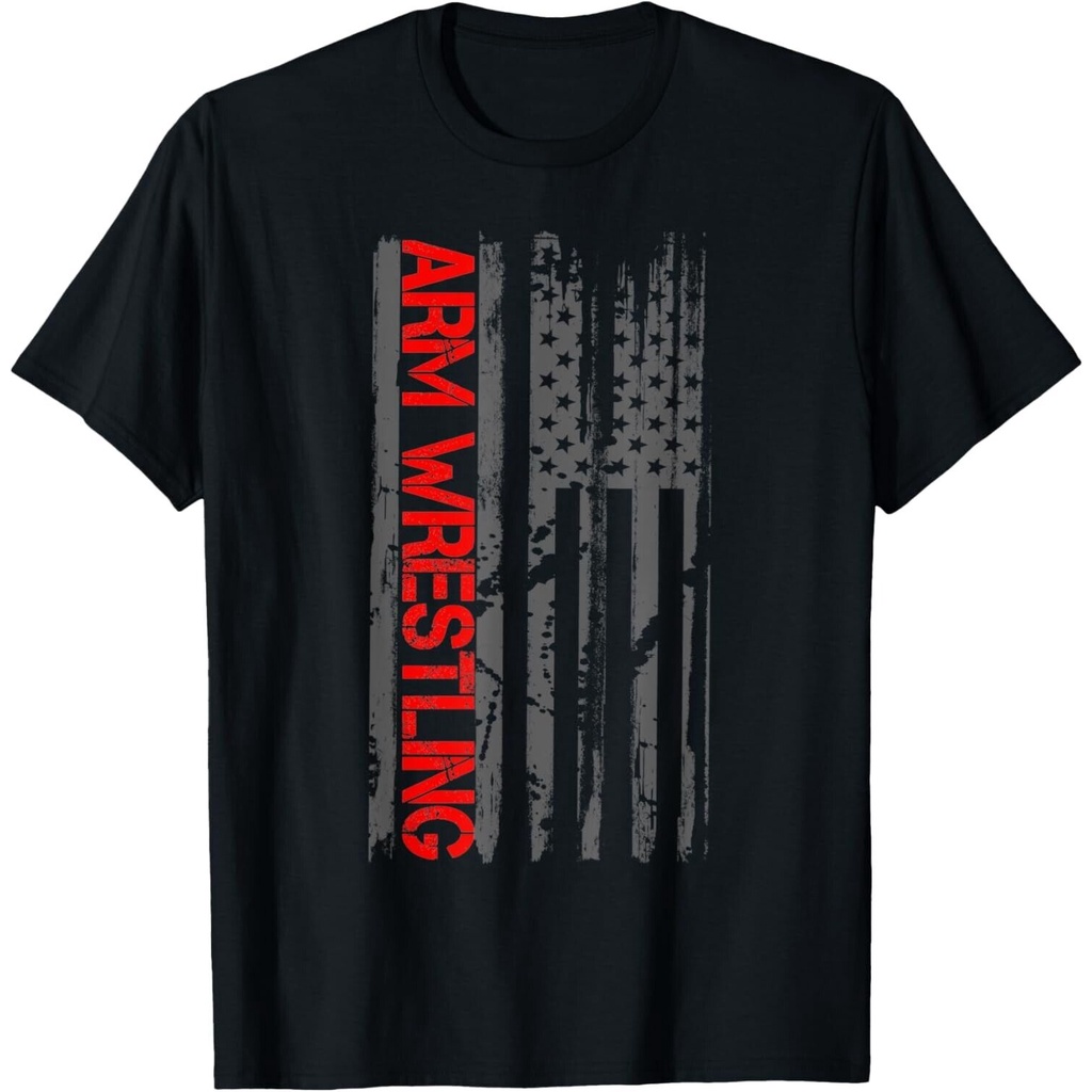 เสื้อยืด Arm Wrestling Patriotic American Flag