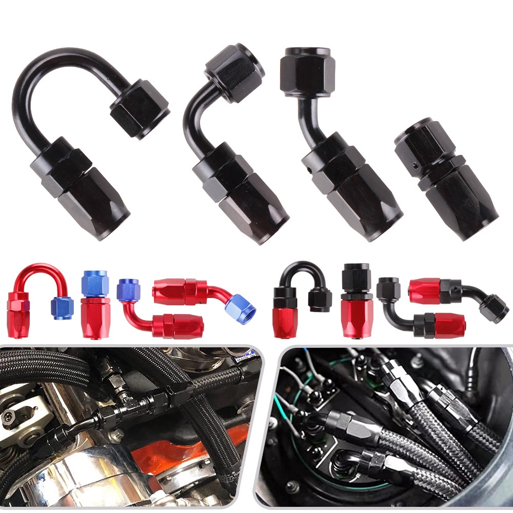 การดัดแปลงรถยนต์ AN4AN6AN8AN10AN12 0-180°ข้อต่อทําความเย็นน้ํามันท่อน้ํามันรั่วอย่างรวดเร็ว