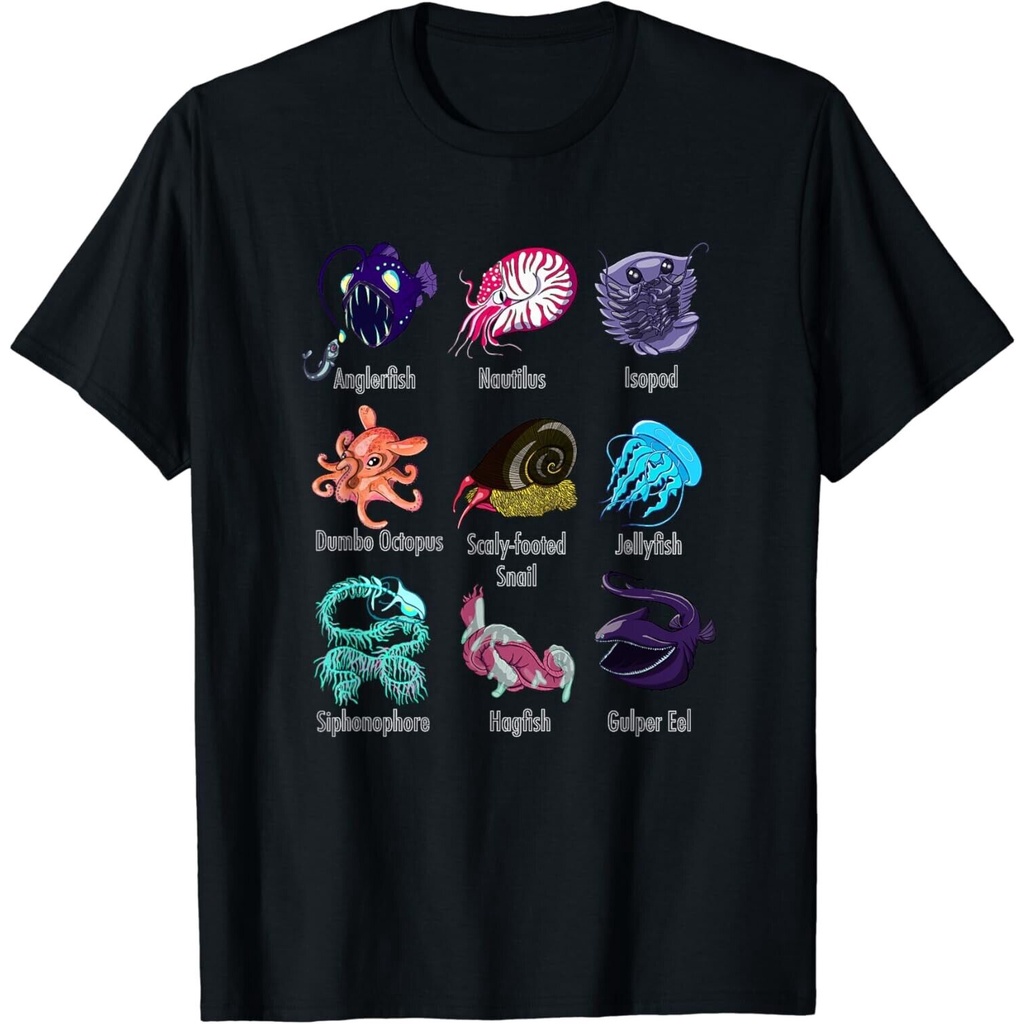 ขายส่งเสื้อผ้าแฟชั่น Marine Biology Deep Sea Creatures เสื้อยืด