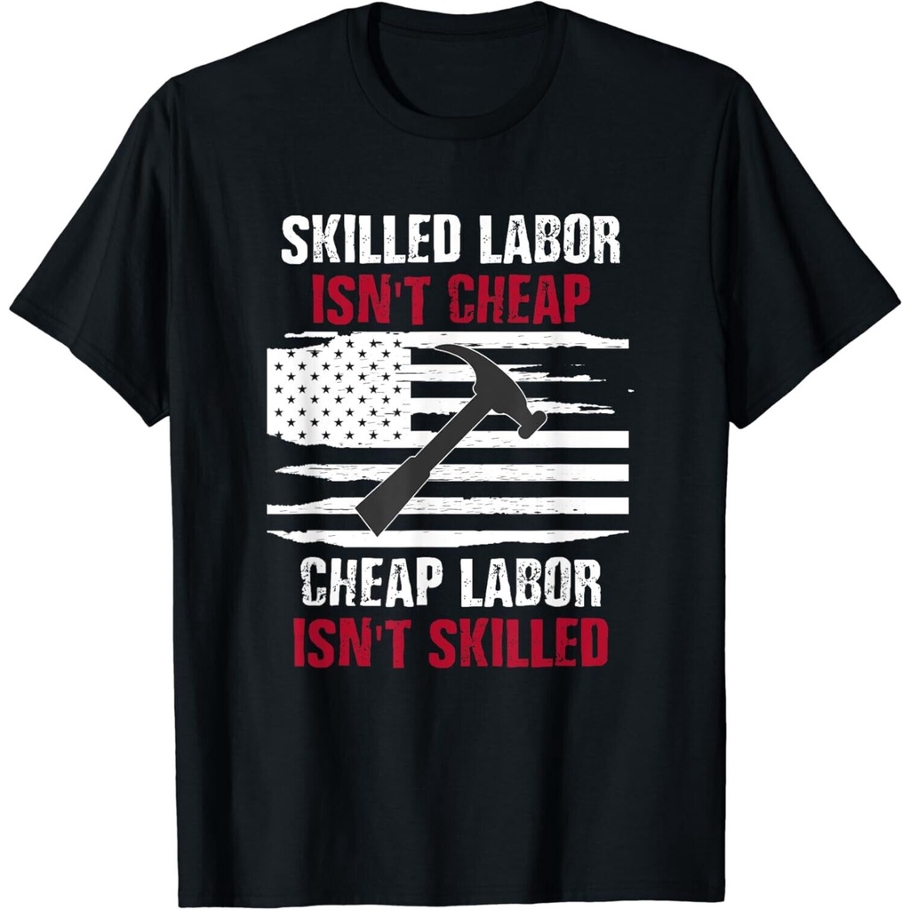 Skilled Labor Isnt เสื้อยืดธงชาติอเมริกันราคาถูก