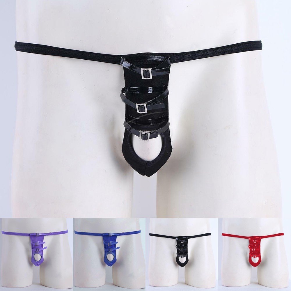 [ES]Mens อวัยวะเพศชายหลุมชุดชั้นในชาย G-string บิกินี่สั้นทองกางเกงกางเกงชุดชั้นใน - รูปที่ 3