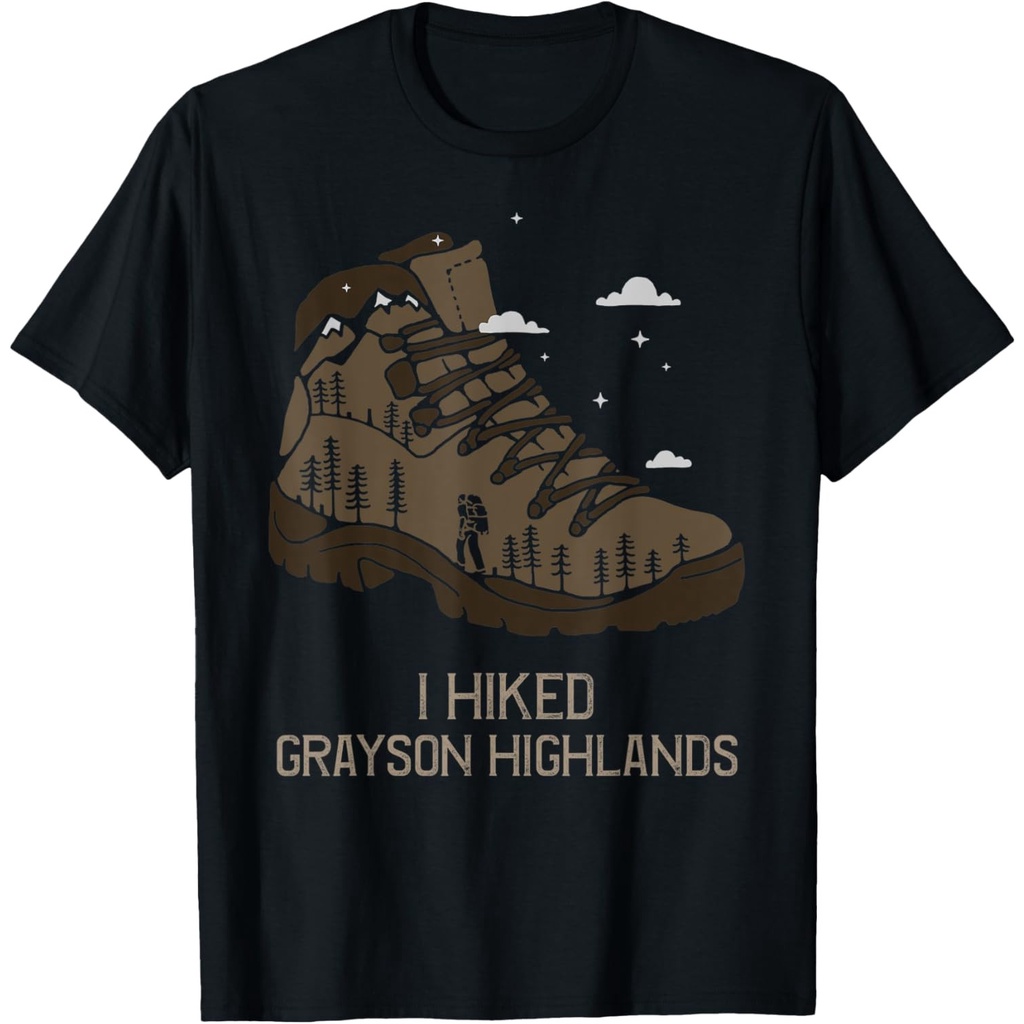 เสื้อยืด Vintage Greyson Highlands Camping Hiking Boot Tshirt