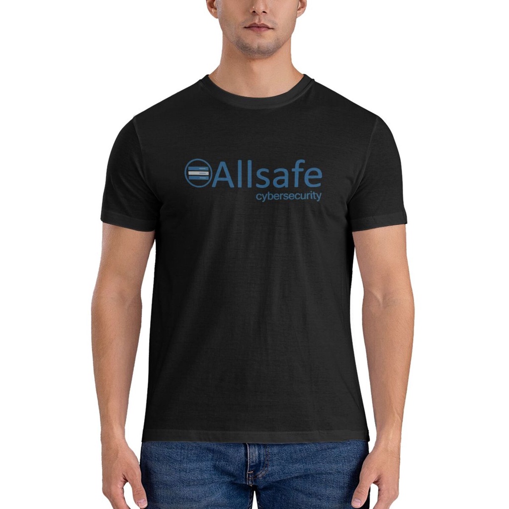 Allsafe All Safe Cyber Security Corp เสื้อยืดผู้ชายผ้าฝ้าย 100% พร้อมการออกแบบที่กําหนดเองที่ไม่ซ้ํา