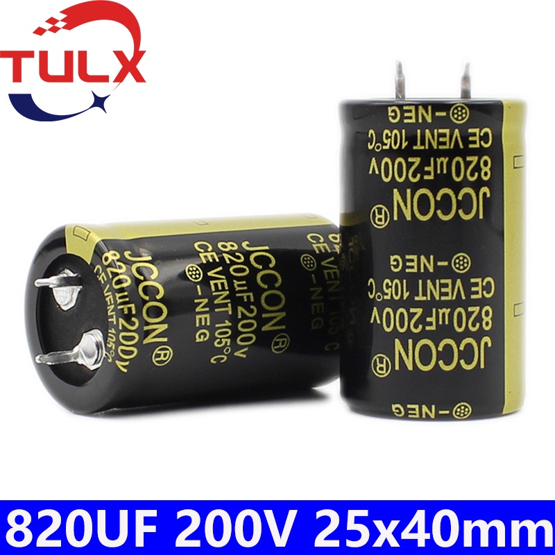 2 ชิ้น 820UF ตัวเก็บประจุ 820UF200V 25x40 มิลลิเมตร Super Capacitor 200V820UF 25x40 มิลลิเมตร Electr