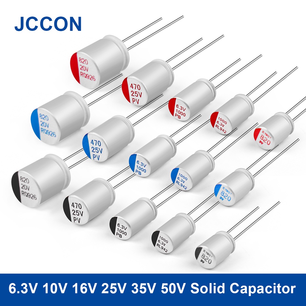 10PCS Solid Capacitor เมนบอร์ด 6.3V 10V 16V 25V 35V 50V 100UF 270UF 470UF 560UF 100UF 1000UF กราฟิกก