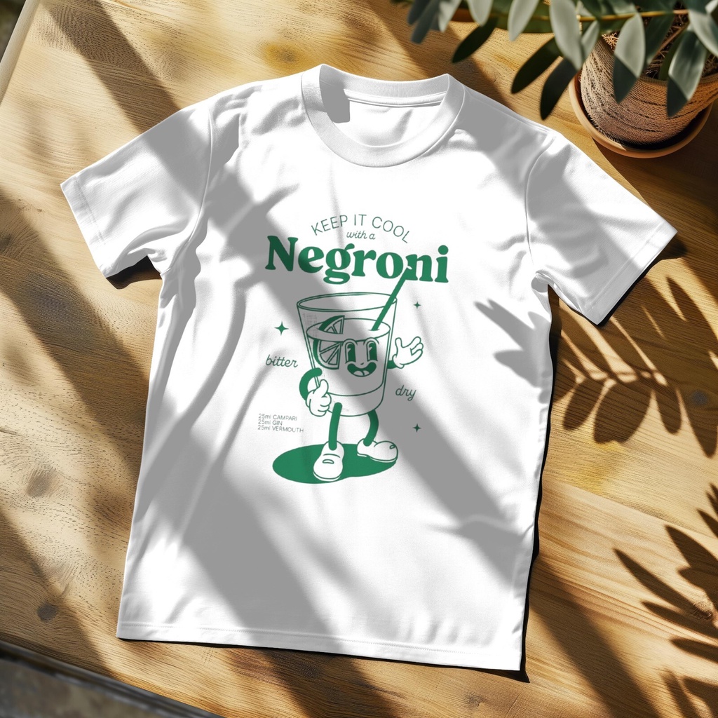 เสื้อ Unisex Negroni Cocktail เนื้อผ้านุ่มสำหรับงานปาร์ตี้และสวมใส่ทั่วไป