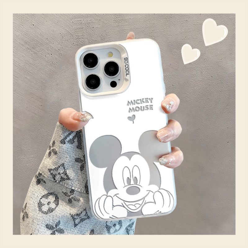 เคสมิกกี้สำหรับ Vivo Y17 Y12 Y12S Y30 Y7S Y50 Y100 S10 S10E V23E V23 V25 V27 V29 X60 X70 X80 X90 X100 X200 PRO IQOO 7 9 10 11 12 Z8 Pro เคสกันกระแทกแบบเต็มกล้อง