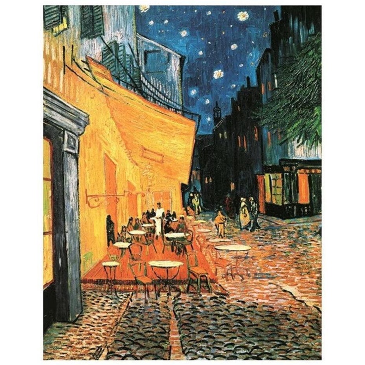 โปสเตอร์ Super Cafe ที่ Night Mini ที่ร้อนแรงที่สุด โดย Vincent van Gogh Wall Decor พิมพ์ผ้าใบสําหรั