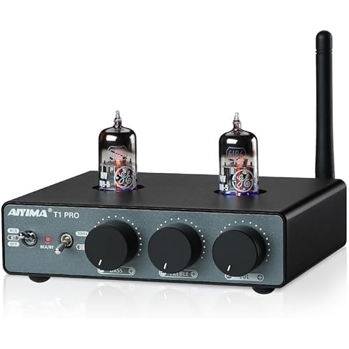 [Direct from JP] AIYIMA T1pro 6186 TUBE Vacuum Tube Bluetooth 5.1 Preamp with Trigger QCC3040+NE5532