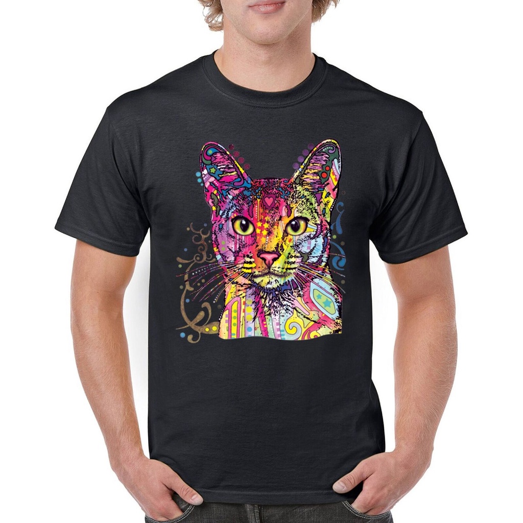 Dean Russo Abyssian Cat เสื้อยืดลายลูกแมวน่ารักสำหรับผู้ชาย
