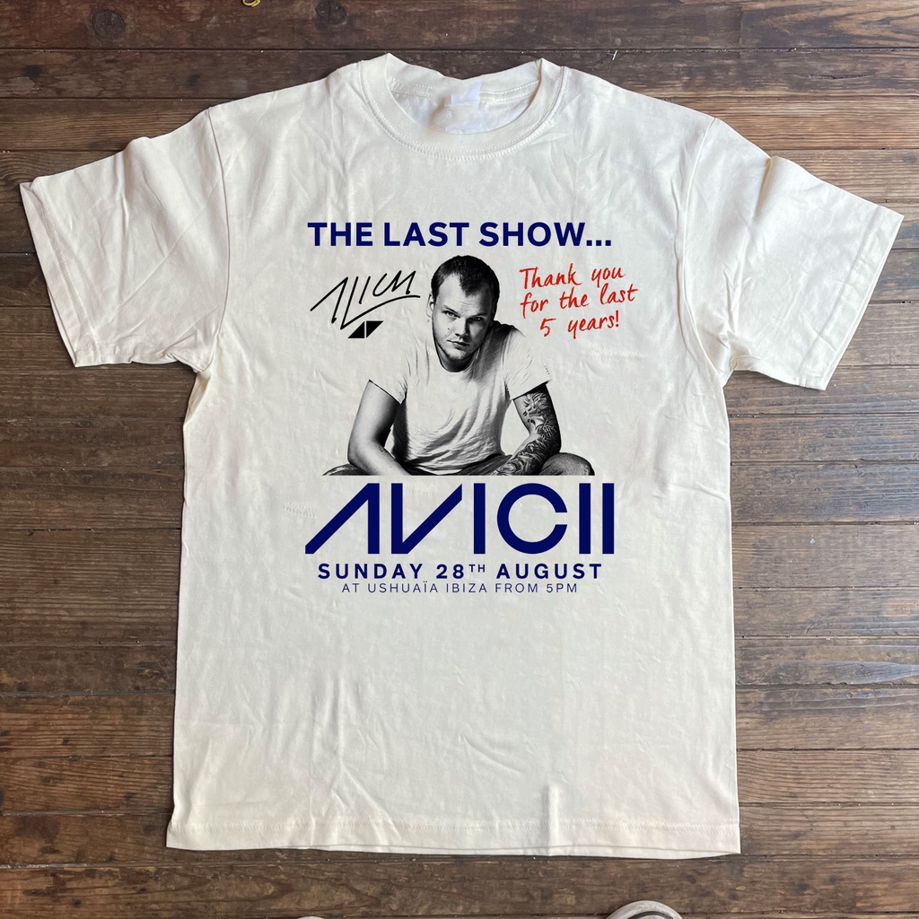 คอลเลกชันเสื้อยืดผู้ชายผ้าฝ้าย Avicii