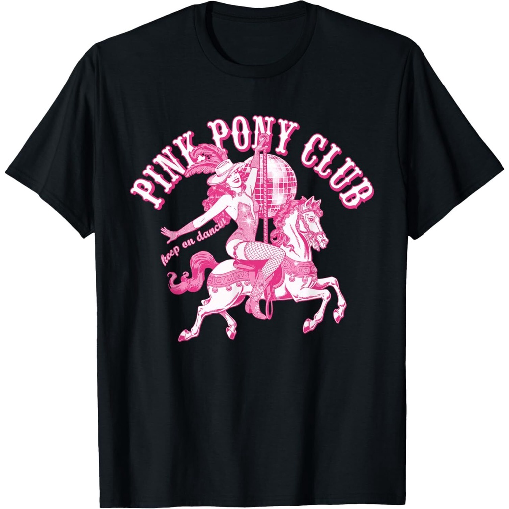 Tops Casual Streetwear Cute Pink Pony Club IM Gonna Keep On Dancing T-Shirt