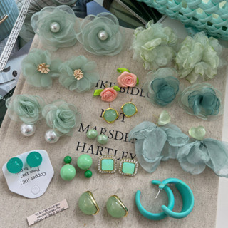 เดรช เข็มเงินซูเปอร์นางฟ้าดอกไม้พู่ต่างหูขนาดเล็กสดและหวานอิ…