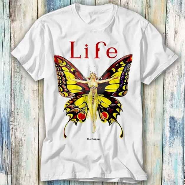 Life Magazine Butterfly 1922 Flapper T Shirt Meme Gift Top Tee