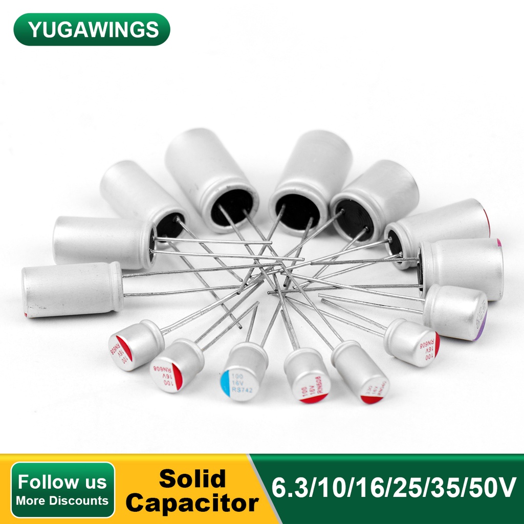 10 ชิ้น Solid Capacitor 2.5 V 6.3 V 10 V 16 V 25 V 47UF 68UF 100UF 220UF 470UF 680UF 820UF 1000UF กร