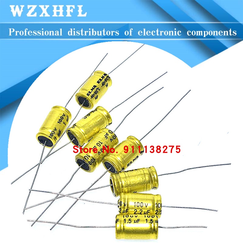 10pcs100v 2.2/3.3U/4.7/6.8/10UF/15/22/33/47uf NP 10x16 มม.แบ่งความถี่ Promise NP axial แนวนอน electr