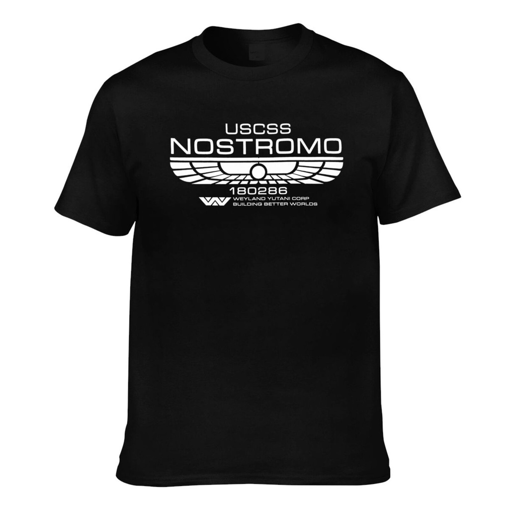 คุณภาพดี Alien Classic Nostromo Crew Member M41A Pulse Rifle Pure Cotton เสื้อยืดผู้ชาย