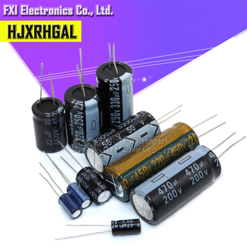 50PCS Electrolytic capacitor 50V10UF 5x7 100V10UF 6x11 100V2.2UF 5x11 100V22UF 6x11 10V1000UF 8x12 1