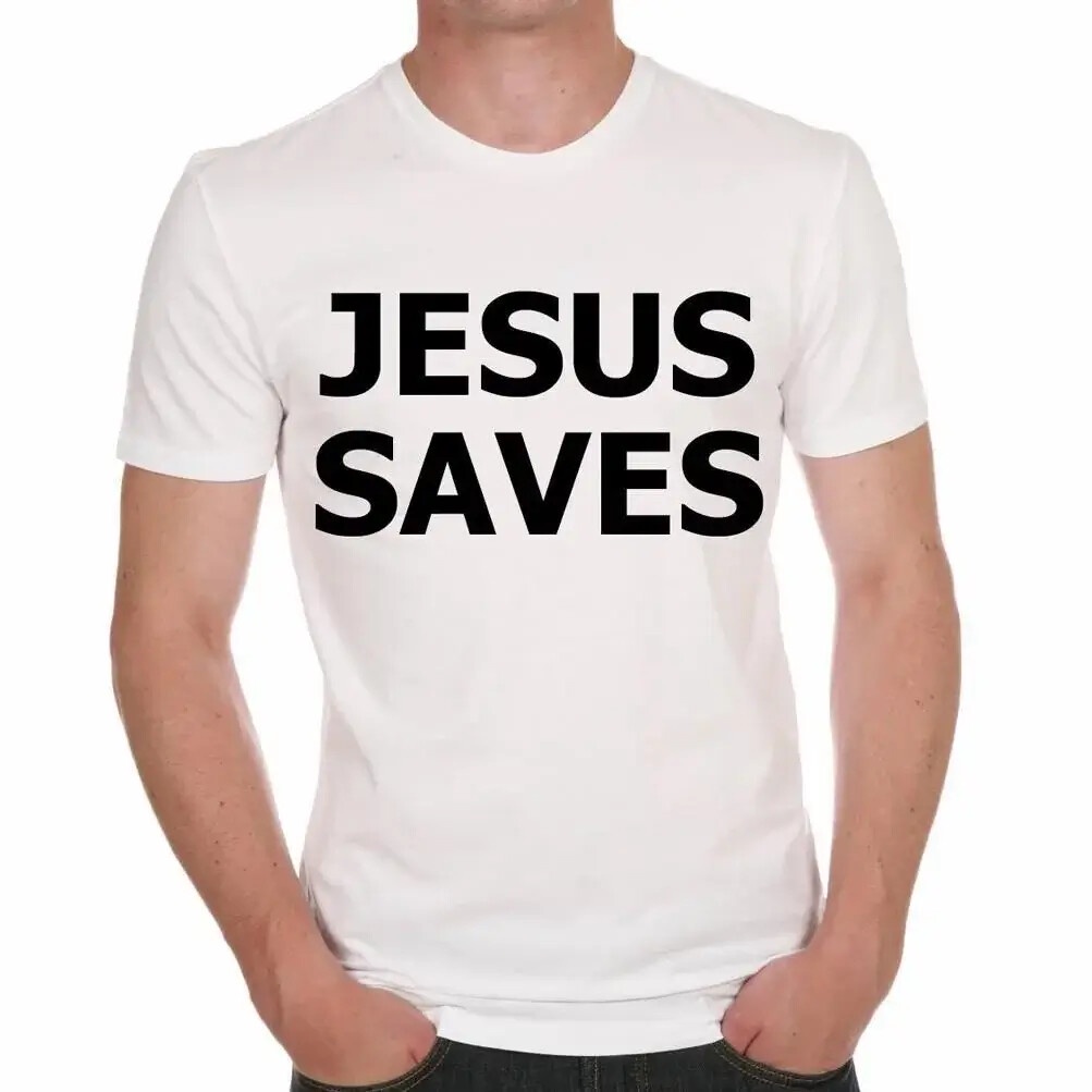 Ultrabasic Mens Jesus Saves T-Shirt Jesus Saves Graphic T-Shirt