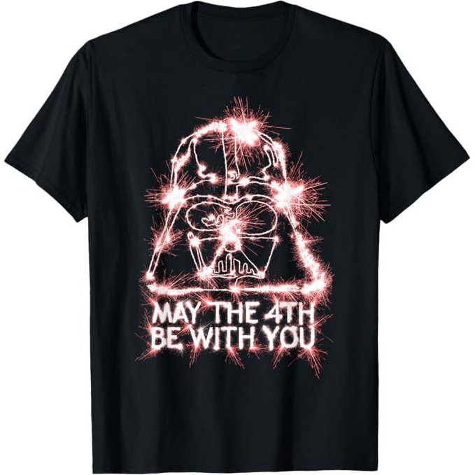 เสื้อยืด Star Wars Darth Vader May The 4Th Be With You Sparkler