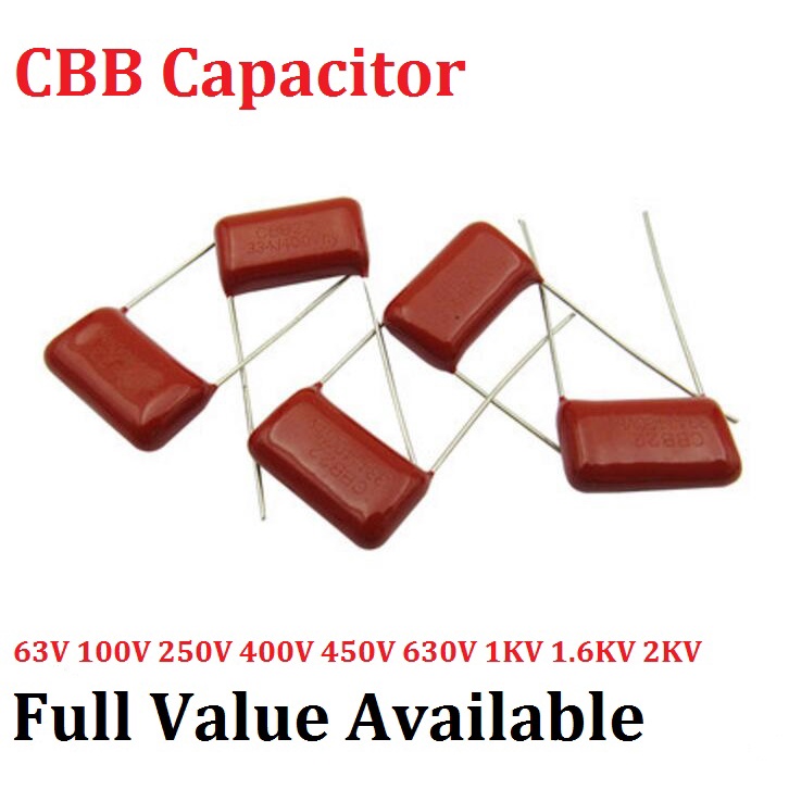 10 ชิ้น/ล็อต CBB 400V 224J 15 มม.0.22UF 220NF Metallized Film Capacitor 224J400V ความจุ 400V224J 224