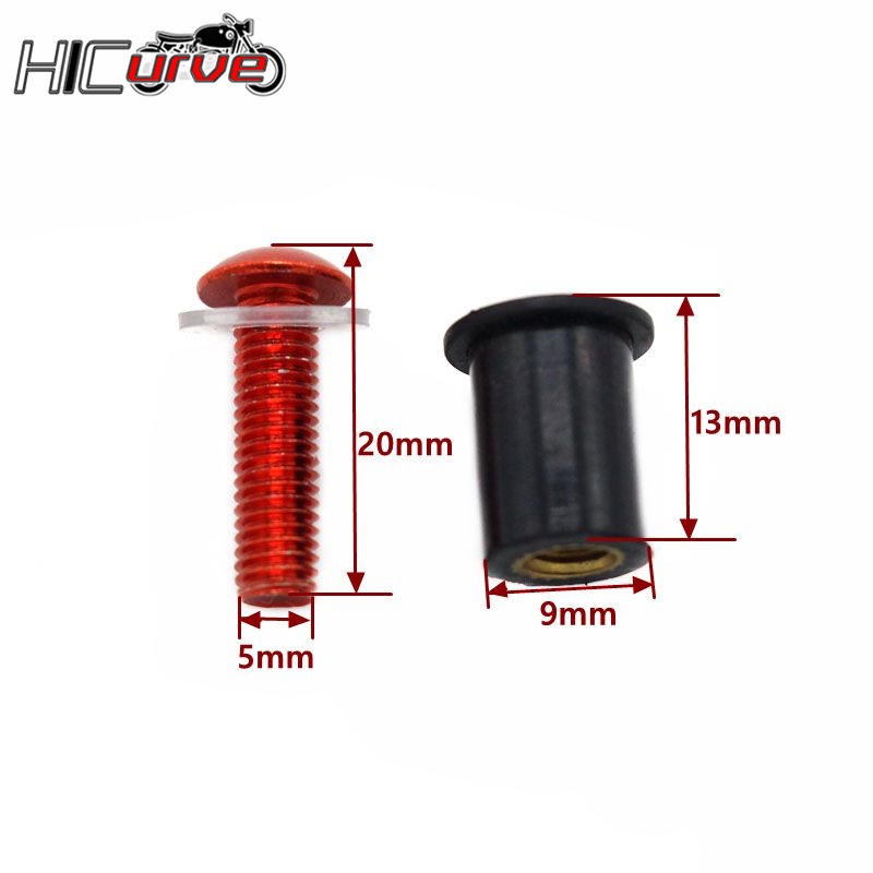 รถจักรยานยนต์สลักเกลียวกระจกสกรู Nut Fastener Kit M5 5 มม.สําหรับ Z750 Z900 Z1000 Z800 Z650 Z1000SX 