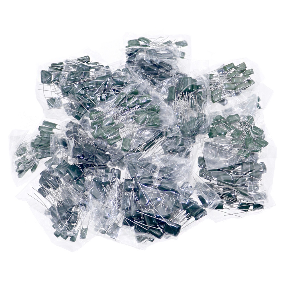 620 ชิ้น/แพ็ค 31 มูลค่า 100V Mylar Film Capacitor ชุดคละชุด 0.22NF-470NF Capacitor แพ็ค