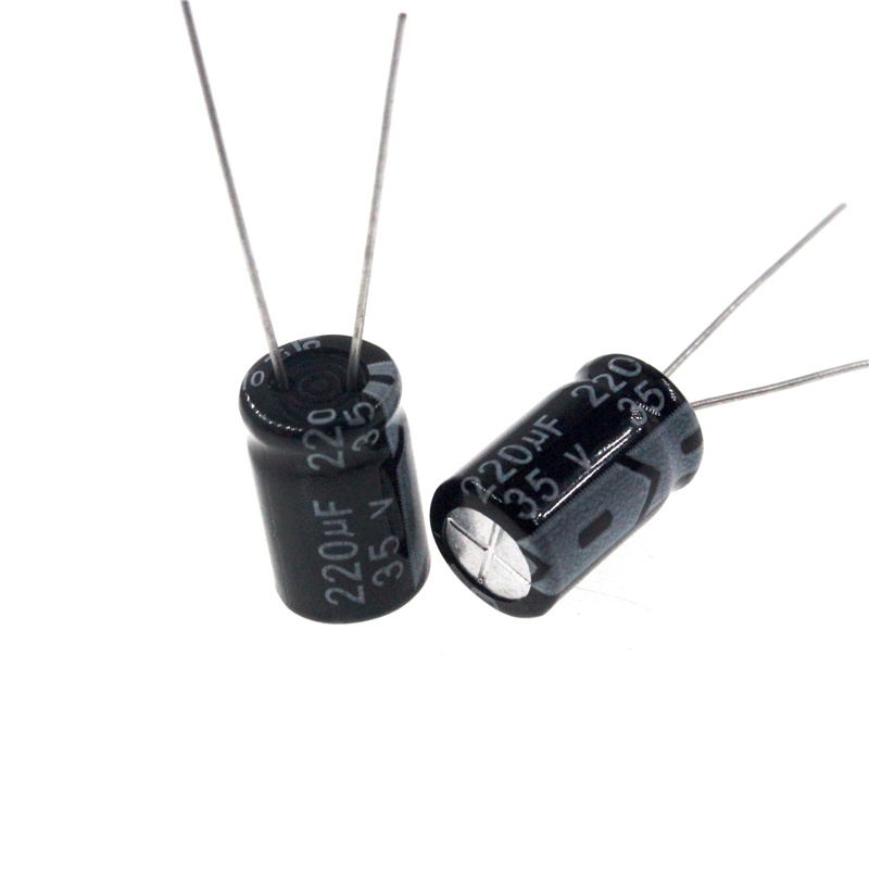50pcs 220uF 35V 220MFD 35 โวลต์ 8*12 มม.อลูมิเนียม Electrolytic Capacitor Radial 220mf35v 35v220mf 3