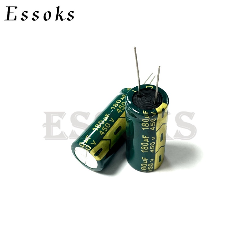 2 ชิ้น Electrolytic Capacitor 450V180UF 450V 180UF 18X40 มม. ความถี่ต่ํา ESR ตัวเก็บประจุอลูมิเนียม