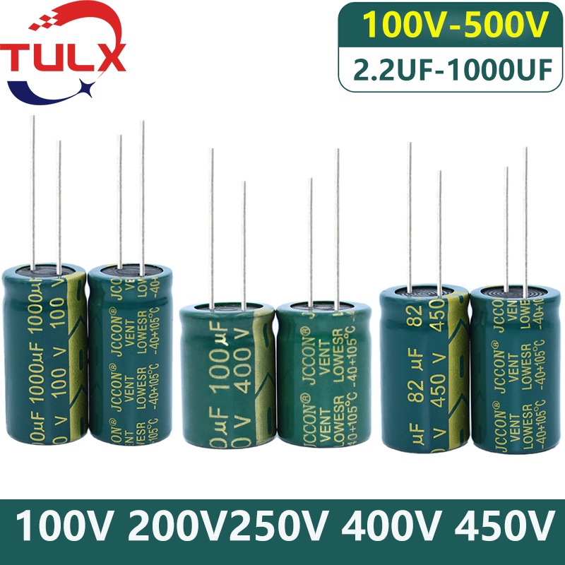 5 ชิ้นตัวเก็บประจุ 100 V 200 V 250 V 400 V 450 V 500 V 2.2UF 4.7UF 6.8UF 8.2UF 15UF 22UF 33UF 47UF 6