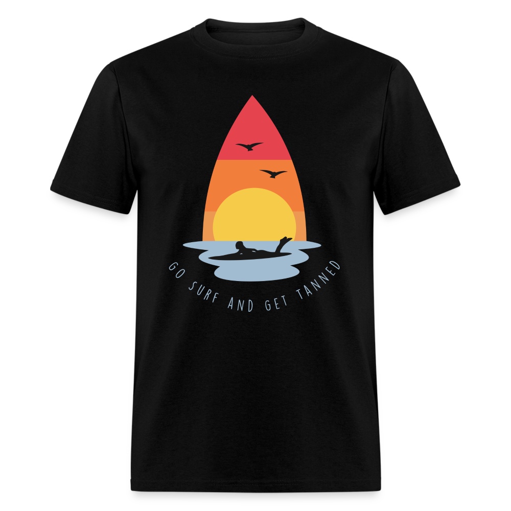 Go Surf และรับเสื้อฟอก Surfboard Surfing Sunset เสื้อยืด