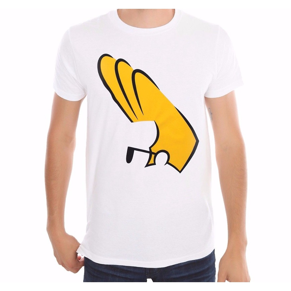 Retro Style 80s 90s Graphic Cartoon Network Johnny Bravo Hair Outline เสื้อยืด