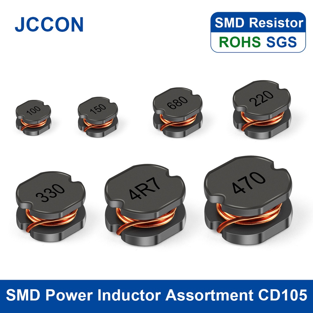 20 ชิ้น SMD Inductor Power Shielded Wirewound 3x3 4x4 5x5 6x6 7x7 8x8 1uH 1.5uH 2.2uH 3.3uH 4.7uH 6.