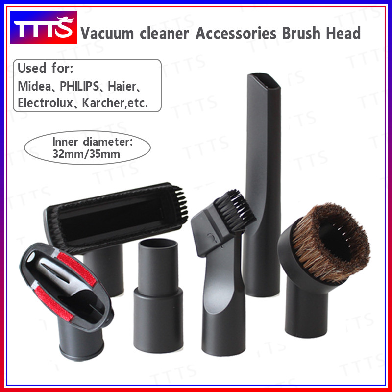 หัวแปรงเครื่องดูดฝุ่นอเนกประสงค์ 6 ชิ้น 32 มม./35 มม. - ใช้สําหรับ Midea, Philips, Electrolux, Karcher | อุปกรณ์เสริมหัวฉีดดูดทดแทนหลายยี่ห้อ
