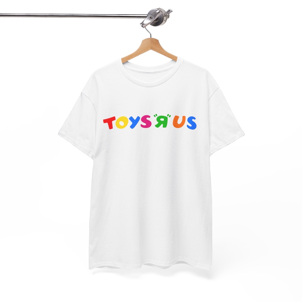 เสื้อยืดผ้าฝ้ายหนัก ลายโลโก้วินเทจของร้าน Toys R Us ในยุค 90s เหมาะสำหรับทั้งผู้หญิงและผู้ชาย