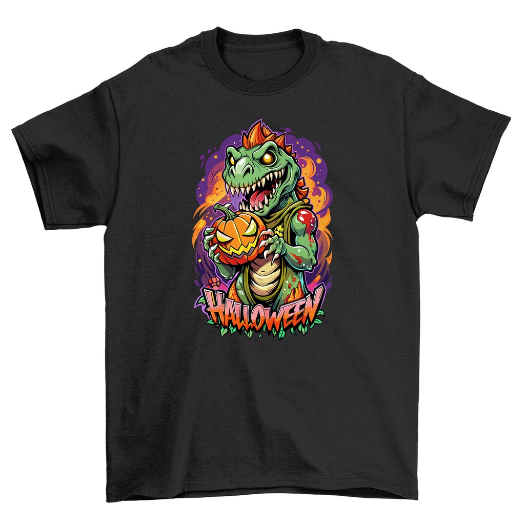 Halloween 269: Dino-Mite T-Shirt Tops Casual Streetwear หรือ Treat! ออกแบบ ไม่จํากัดเพศ ผ้าฝ้าย 100%